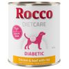 Rocco Diet Care Diabetic Pollo & Manzo con Riso 800 g umido cane Set %: 12 x 800 g