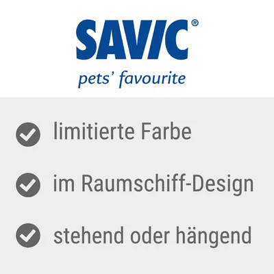 Savic. Limitierte Farbe, im Raumschiff-Design, stehend oder hängend.