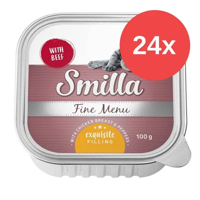 Smilla Fine Menu, with beef, exquisite filling, with chicken breast & peppers, 100 g, opakowanie zbiorcze 24x