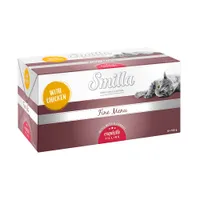 Smilla Fine Menu Cœur gourmand 8 x 100 g pour chat -  poulet, bœuf, carottes