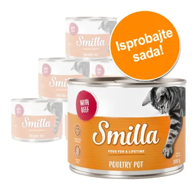 Smilla Poultry Pot konzerva za mačke, with beef, 200 g. Narančasta oznaka: Isprobajte sada!