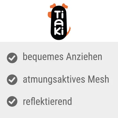 Tiaki. Bequemes Anziehen, atmungsaktives Mesh, reflektierend.