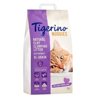 Tigerino Nuggies XL-Grain macskaalom - babapúder illatú - 2 x 14 l