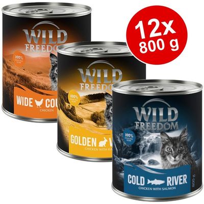Lot Wild Freedom Adult 12 x 800 g recette sans céréales