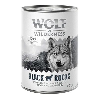 Lot Wolf of Wilderness 24 x 400 g pour chien - Black Rocks - chèvre