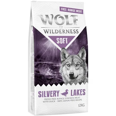 Wolf of Wilderness Soft Silvery Lakes, 12kg. Frisches Freiland-Hühnerfleisch mit Ente, 100% getreidefreie Rezeptur.