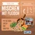 Happy Dog Futter, ideal zum Mischen mit Fleisch. Mit Vollkorn, Erbsen, Karotten und wertvollen heimischen Kräutern. Beispielabbildung.