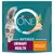 Purina ONE Bifensis Urinary Health kattenvoer, tekst: rijk aan kip als #1 ingrediënt. Afbeelding van kat, kipfilet, tarwe en peterselie op de verpakking.