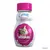 Bottiglia di Catmilk Whiskas con scritte: Low in lactose, Calcium, Vitamins. Immagine di un gatto e logo Whiskas su sfondo rosa.