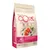 Bag labelled natural, grain free, protein-rich food for adult sterilised cats with fresh fish, prebiotics, probiotics, hairball control, hypo-allergenic, salmon recipe, 4kg.