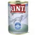 Conservă Rinti Sensible, text vizibil: 100% AUSZIEHEND-FLEISCH, Lamm + Kartoffeln, exclusiv proteină, pentru câini sensibili. Imagine cu silueta unui câine pe ambalaj. Conservă Rinti Sensible, text vizibil: 100% AUSZIEHEND-FLEISCH, Lamm + Kartoffeln, exclusiv proteină, pentru câini sensibili. Imagine cu silueta unui câine pe ambalaj.