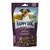 Sachet de friandises Happy Dog Soft Snack Mini Ireland, saumon & lapin. Texte visible : sans céréales, sans sucre ajouté, pour peau et pelage. Chien illustré sur l’emballage.