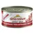 Lata de comida para animais Almo Nature Legend, texto visível: pet food + amore, Pollo e gamberetti, Huhn und Garnelen, Poulet et crevettes. Peso líquido 70 g.