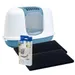 Savic Katzentoilette Nestor Corner - Starterset: Toilette blau/weiß + 2 extra Filter + 12 Bag it up