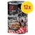 alpha spirit Wet Meatballs with Red Deer & Rosemary, Complete Pet Food for Dogs, 400g. Förpackning med 12 burkar synlig.