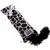 KONG Kickeroo kattenspeelgoed met giraffeprint, stoffen buitenkant, zwart pluizig uiteinde en zichtbaar KONG Kickeroo label.