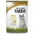 Yarrah 100% Bio Organic Adult Cat food med kylling, brændenælde og tomat, 405 g. Tekst: Complete & nutritionally balanced pet food with Huhn Poulet Kip Pollo. Billede af kat.