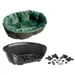 Ferplast Siesta Deluxe avec housse Sofà vert velours pour chien et chat - lot taille 4 : corbeille + housse + pieds
