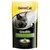 GimCat GrasBits, sachet avec photo d’un chat gris, texte visible : 'Natürliche Vitamine aus Gras', boules vertes illustrées, informations en plusieurs langues.