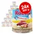 Rocco World Trip wet food, 24x 800g cans. Beef with fish, rice and peas. Packaging shows landscape with windmills and meat images.