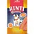 Embalagem de snacks para cães Rinti Extra Maxi Chicko, 100% Huhnfilet, fettreduziert, luftgetrocknet. Imagem de tiras de carne e cão ilustrado na frente.