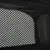 Primo piano di un materiale a rete nera con maglie fini, adatto per ventilazione o schermatura visiva.