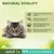Natural Vitality. Tillverkad med naturliga ingredienser, 70 % animaliskt protein, solrosolja för hud och päls, jäst som källa till vitamin B. Adult 1+ med lax och vitfisk.