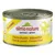 Almo Nature Classic pet food + amore, kipfilet. Blik met gele band en tekst: Filetto di pollo, Hühnerfilet, Filet de poulet, Chicken fillet. Gewicht: 75g, 145g.