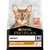 Sachet de croquettes pour chat Purina Pro Plan Adult Derma Care 1+, ingrédient n°1 saumon, illustration de chat et pictogramme soin peau. Sachet de croquettes pour chat Purina Pro Plan Adult Derma Care 1+, ingrédient n°1 saumon, illustration de chat et pictogramme soin peau.