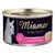 Lata de Miamor Feine Filets, texto visible: In Jelly, mit Huhn & Reis. Imagen de un gato blanco y filete en gelatina en la etiqueta.
