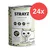 STRAYZ Nassfutter Huhn & Zucchini, 95% hoher Fleischanteil, getreidefrei, ohne Zuckerzusatz, Bio-zertifiziert. Hinweis: Jedes Produkt spendet für Streunerkatzen. Packung mit 24 Dosen.