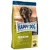Opakowanie karmy Happy Dog Neuseeland Lamm & Reis, widoczne napisy: Made in Germany, Natural Life Concept, Supreme Sensible. Zielono-niebieska torebka z dużym logo marki.