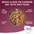 Immagine con ciotola divisa tra crocchette e cibo umido, testo in inglese: serve alone or combine dry with wet food, high energy supply, dental care, better hydration, balanced nutrition. Concept for Life.