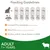 Feeding guidelines by weight: 2kg 30-40g, 3kg 40-55g, 4kg 50-65g, 5kg 55-75g, 6kg 65-85g, 7kg 70-95g. Contains 87% animal protein, wheat free, no fillers, artificial colours, flavours or GMOs.