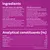 Ingredients list for beef, poultry, vegetables, salmon, carrots, chicken, cod, turkey. Analytical constituents: protein 7.3%, fat 4.2%, crude fibre 0.25%, moisture 84.5%, calcium 0.29%, phosphorus 0.18%.