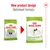Image showing new product design and optimised formula for Royal Canin X-Small Adult food, with old and updated packaging side by side.