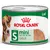 Blik Royal Canin natvoer, tekst: mini S size up to 10 kg adult, Loaf. Hond afgebeeld op het etiket.