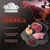 Wild Freedom Spirit of America, 30% vers vlees, 100% graanvrij receptuur, ingrediënten uit de regio. Afbeelding van rauw vlees, gevogelte en bessen op leisteen.
