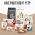 Briantos product range: dry food, wet food and snacks for dogs. Various types such as Delicious Paté, sticks, dentals and chew bones visible.
