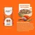 Chicken breast with salmon food, pack shown with bowl of food and visible ingredients. Text lists chicken, salmon, brown rice, sweet potato, blueberries, sunflower oil, minerals, and more.