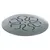 Round grey silicone mat with curved pattern, suitable for slow feeding or as a base for pet food.