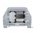 Transport box with dimensions: width 93 cm, height 65 cm, depth 81 cm. Shown in a car boot, side door opening 50 cm.