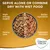 Testo in inglese: Serve alone or combine dry with wet food. High energy supply, dental care, better hydration, balanced nutrition. Concept for Life Caring Every Day.