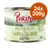 Purizon Chicken Fillet with Lamb & Salmon pour chats adultes, 45 % chicken fillet, lot de 24 x 200 g, texte en anglais sur l’emballage.