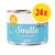 Boîte Smilla Kitten 200 g, lot de 24. Texte visible : WITH CHICKEN, CONTAINS TAURINE, GRAIN-FREE, FOOD FOR A LIFETIME. Marque et informations en anglais sur l’emballage. Boîte Smilla Kitten 200 g, lot de 24. Texte visible : WITH CHICKEN, CONTAINS TAURINE, GRAIN-FREE, FOOD FOR A LIFETIME. Marque et informations en anglais sur l’emballage.