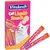 Vitakraft Cat Liquid-Snack, 6 annospakkausta. Pakkauksessa valkoinen kissa nuolemassa tuubista nestemäistä herkkua. Teksti: kalorienarm, ohne Farb- & Konservierungsstoffe.
