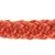 Corda intrecciata in arancione brillante, materiale visibile come fibre sintetiche.