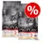 Zwei Beutel Purina Pro Plan Adult mit Optirenal, Healthy Kidneys, reich an Huhn. Großes rotes Prozentzeichen für Rabattaktion sichtbar. Zwei Beutel Purina Pro Plan Adult mit Optirenal, Healthy Kidneys, reich an Huhn. Großes rotes Prozentzeichen für Rabattaktion sichtbar.