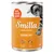 Smilla Poultry Pot, puszka 400 g. Z widocznym napisem: with poultry hearts, contains taurine, grain-free. Na etykiecie kot i informacje po angielsku.