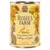 Konzerva ROSIE'S FARM Sunny Summer Menu Turkey with Quail, ADULT, 400 g, Grain-Free Recipe. Ilustrace kočky, květin a farmy na obalu.